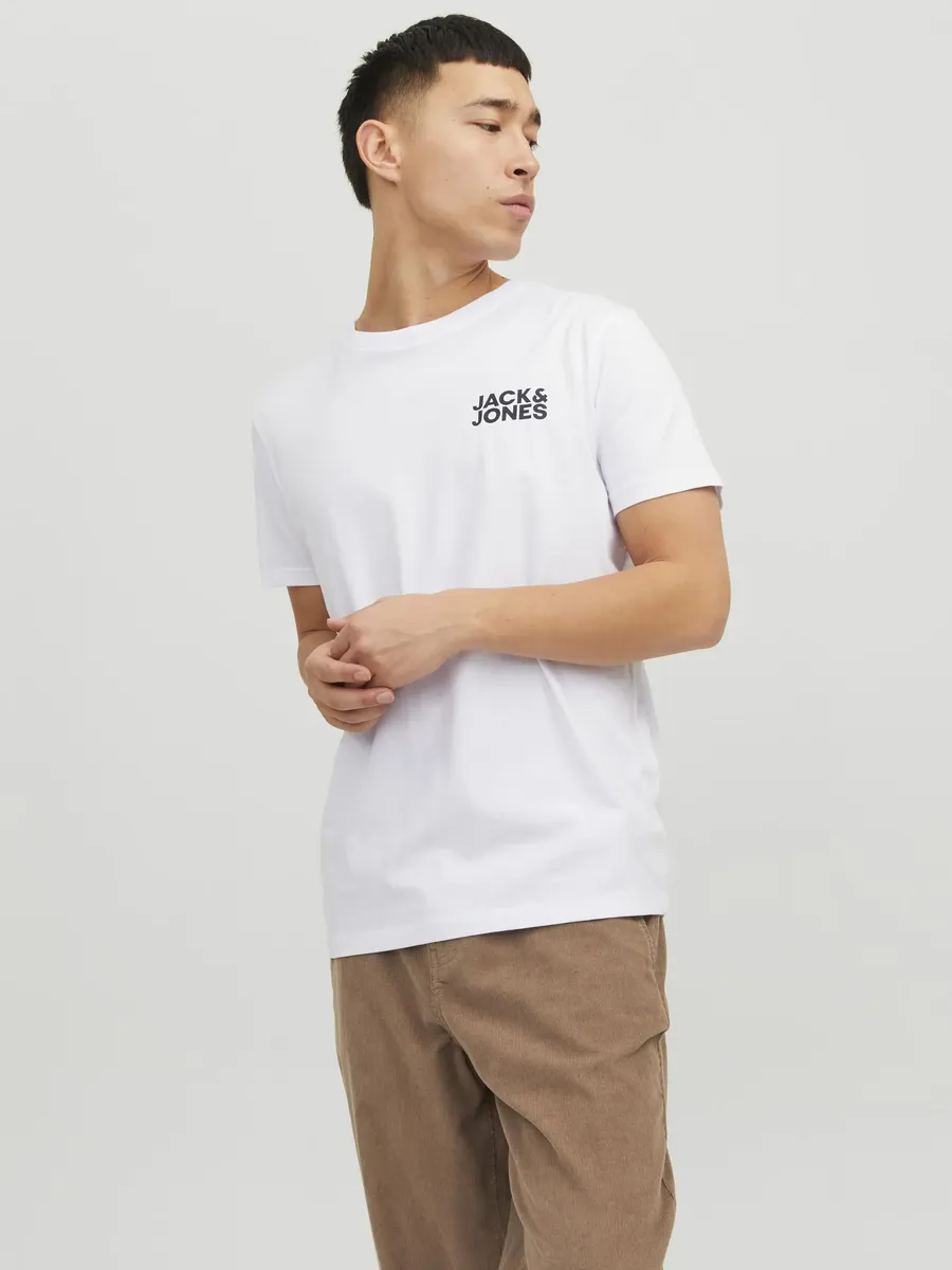 

Рубашка с круглым вырезом Jack & Jones "JJECORP LOGO TEE SS", белый