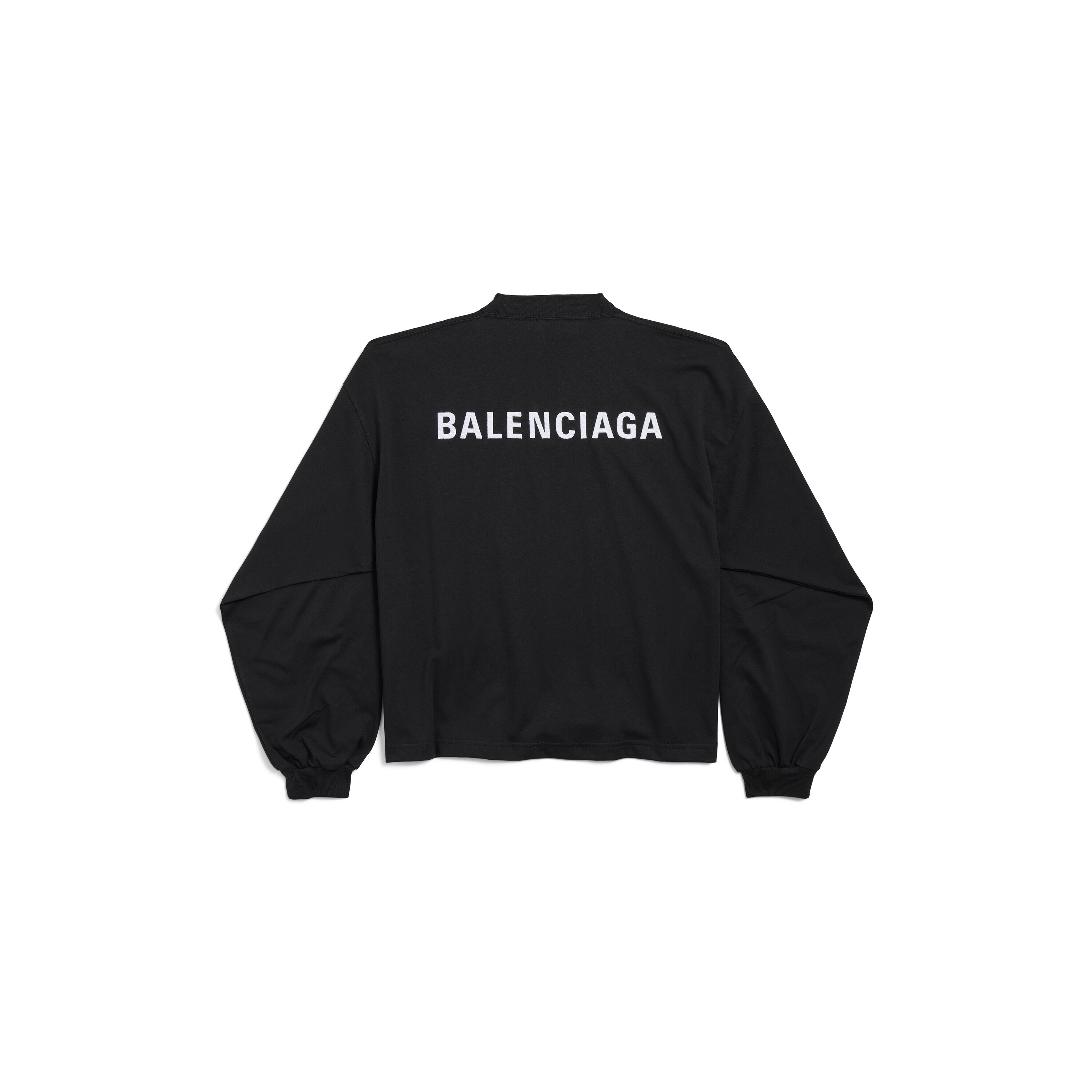 

Футболка Balenciaga Back Cropped с длинным рукавом, черный/белый