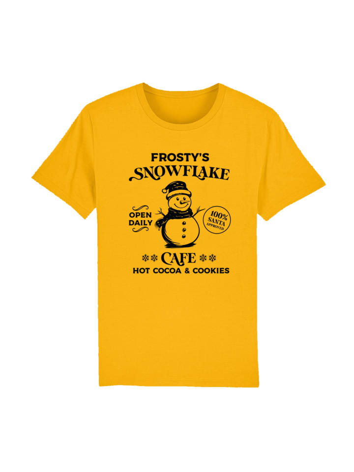 

Футболка F4NT4STIC T-Shirt Frostys Snowflake Cafe Retro Weihnachten, цвет spectra yellow