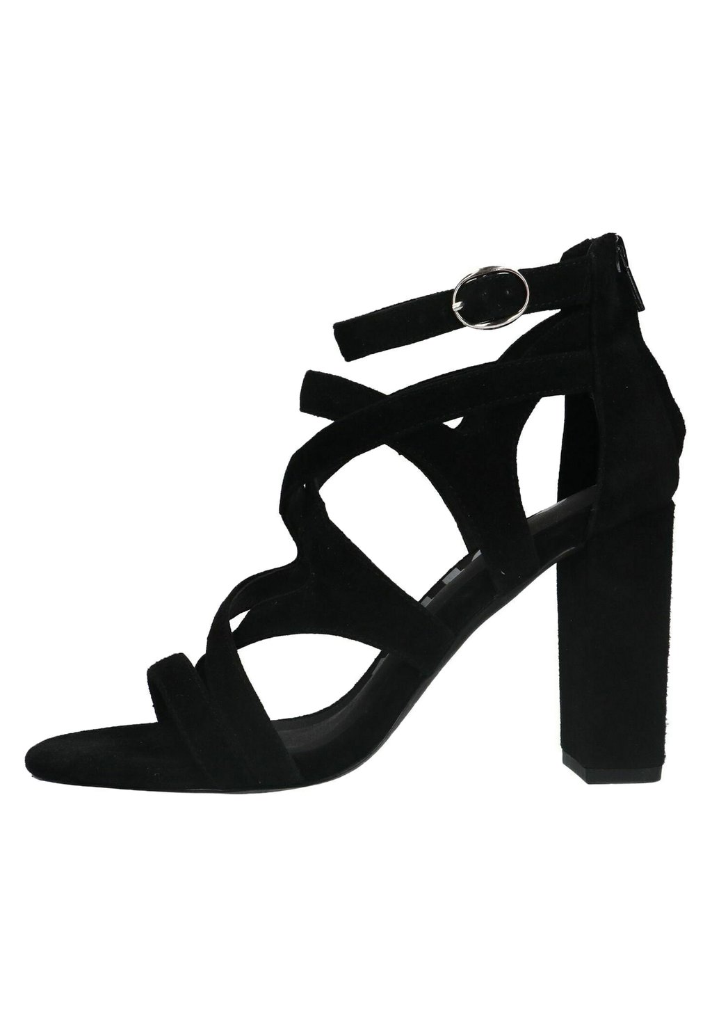 Сандалии с манжетой на щиколотке High heeled sandals sacha, черный