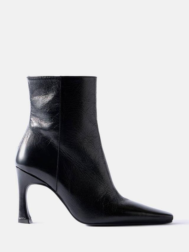 Высокие кожаные ботинки до щиколотки Mint Velvet, Black