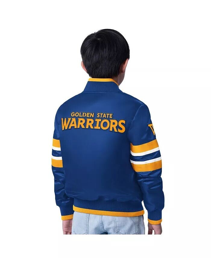 Куртка Royal Golden State Warriors Scout Varsity на кнопках для больших мальчиков и девочек Starter — фото 2