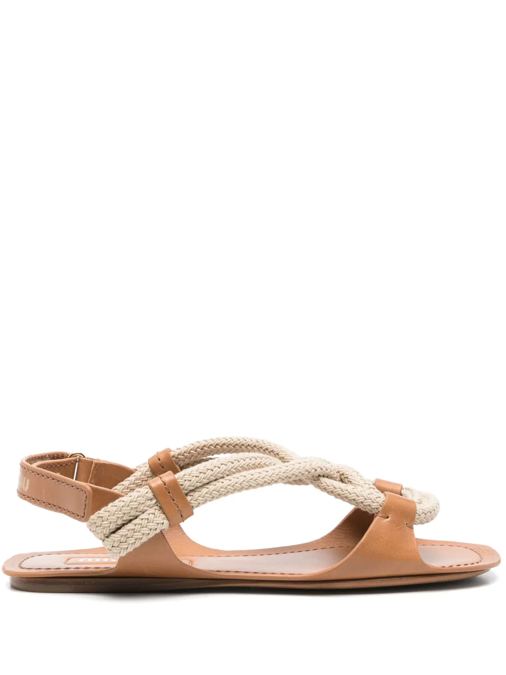 Сандалии со шнурками MIU MIU, нейтральный