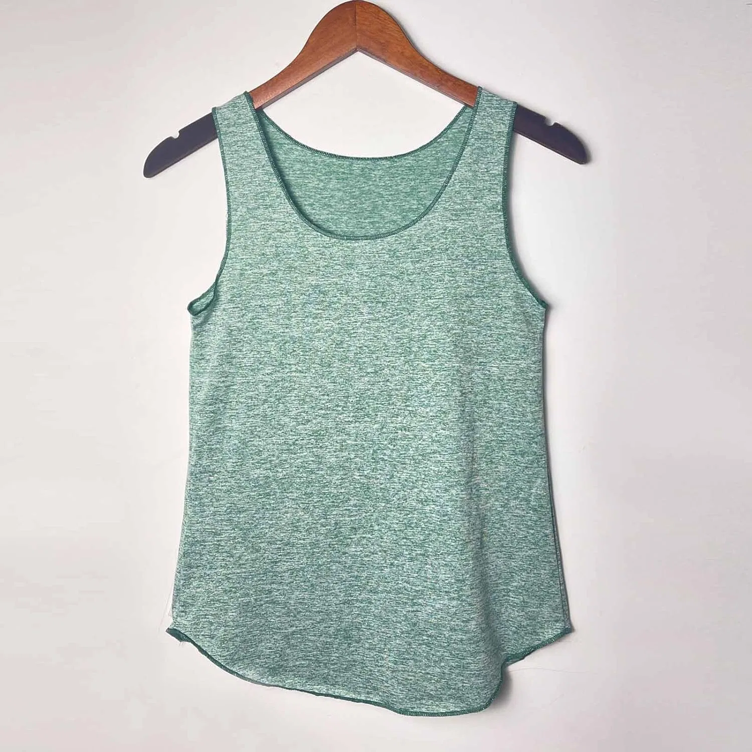 Топ для тренировок женский Square Neck Loose Fit, зеленый — фото 4