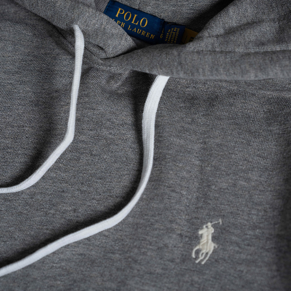 Женское серое платье с длинными рукавами Polo Ralph Lauren, серый — фото 4