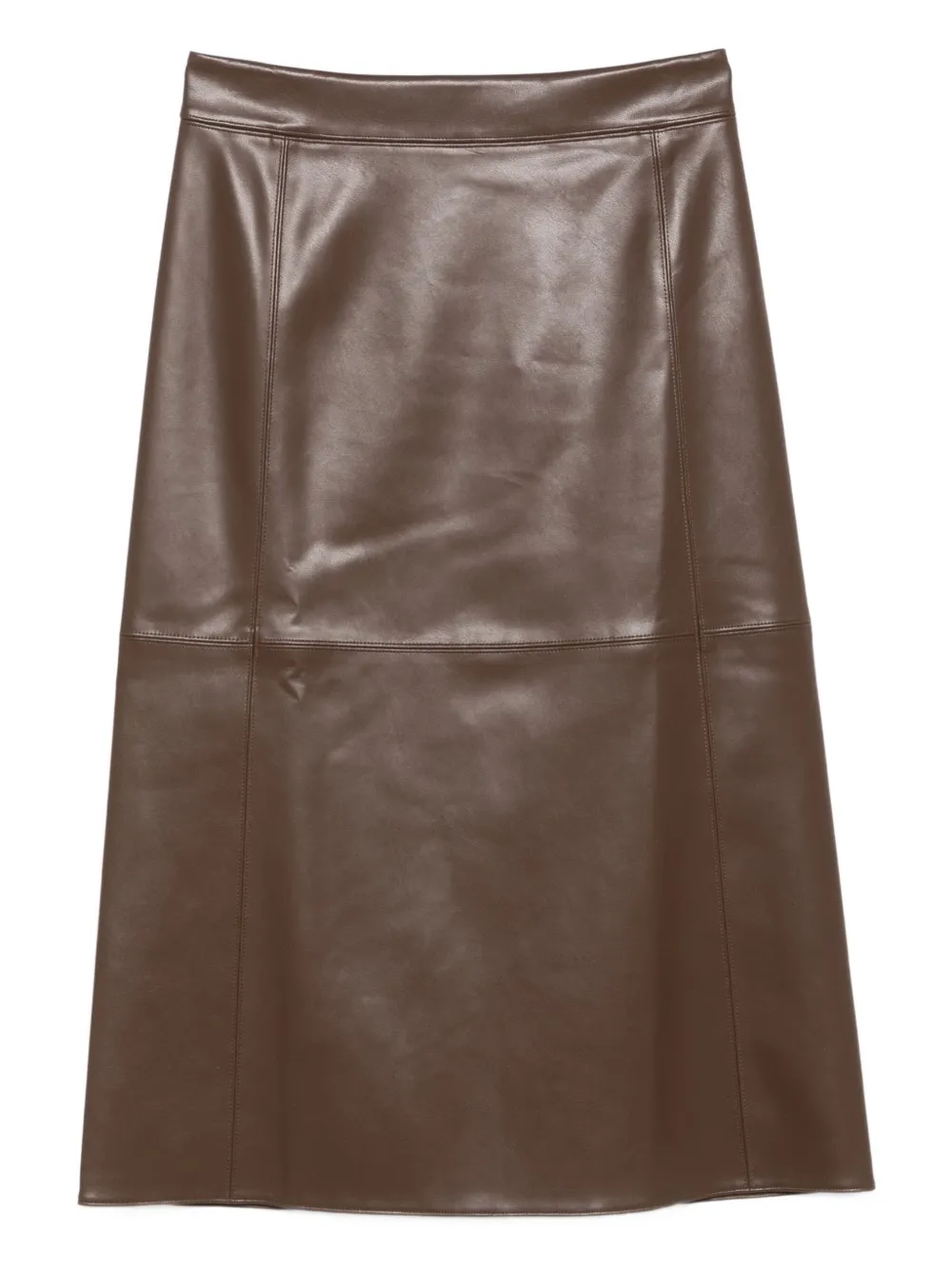 

Юбка миди со вставками из искусственной кожи 'S Max Mara, коричневый
