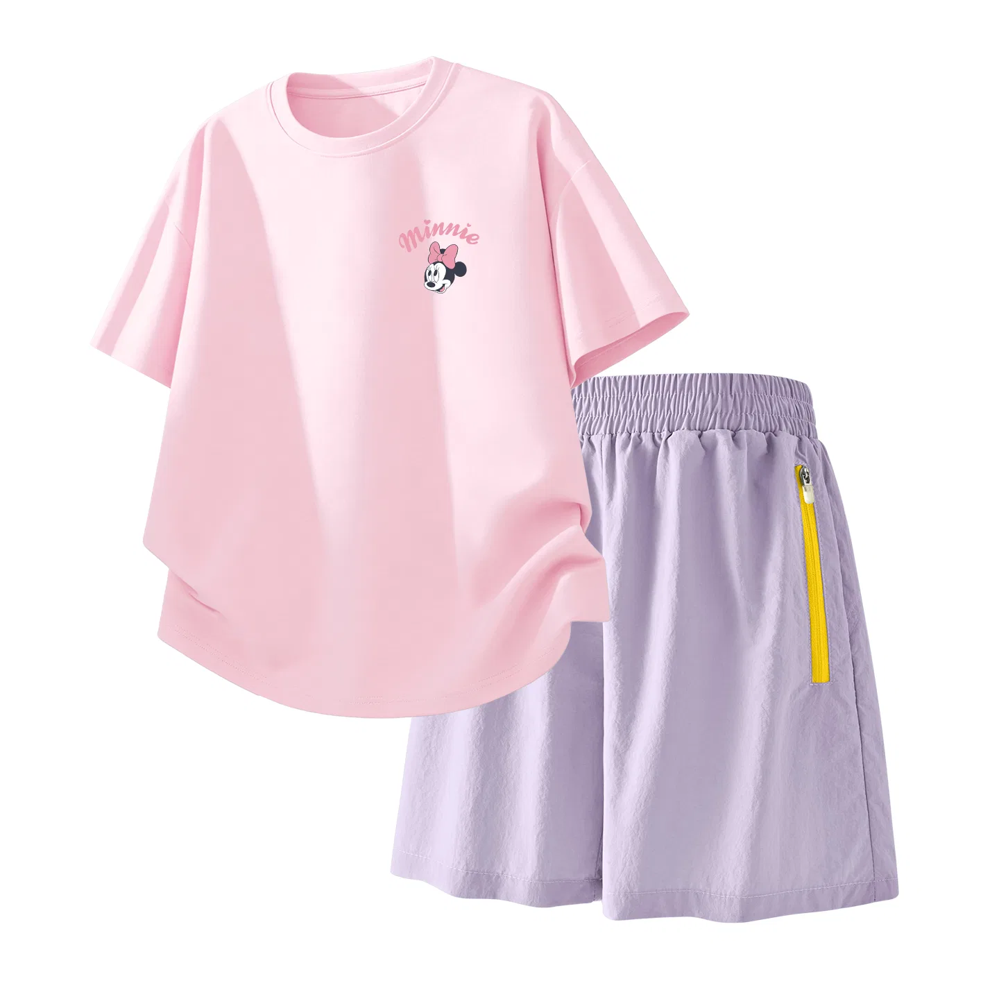 Детский спортивный костюм Casual Sportswear 2 Piece Set Disney, Di Bubble Flower Night Purple+Solid Color Taro Paste Purple — фото 3