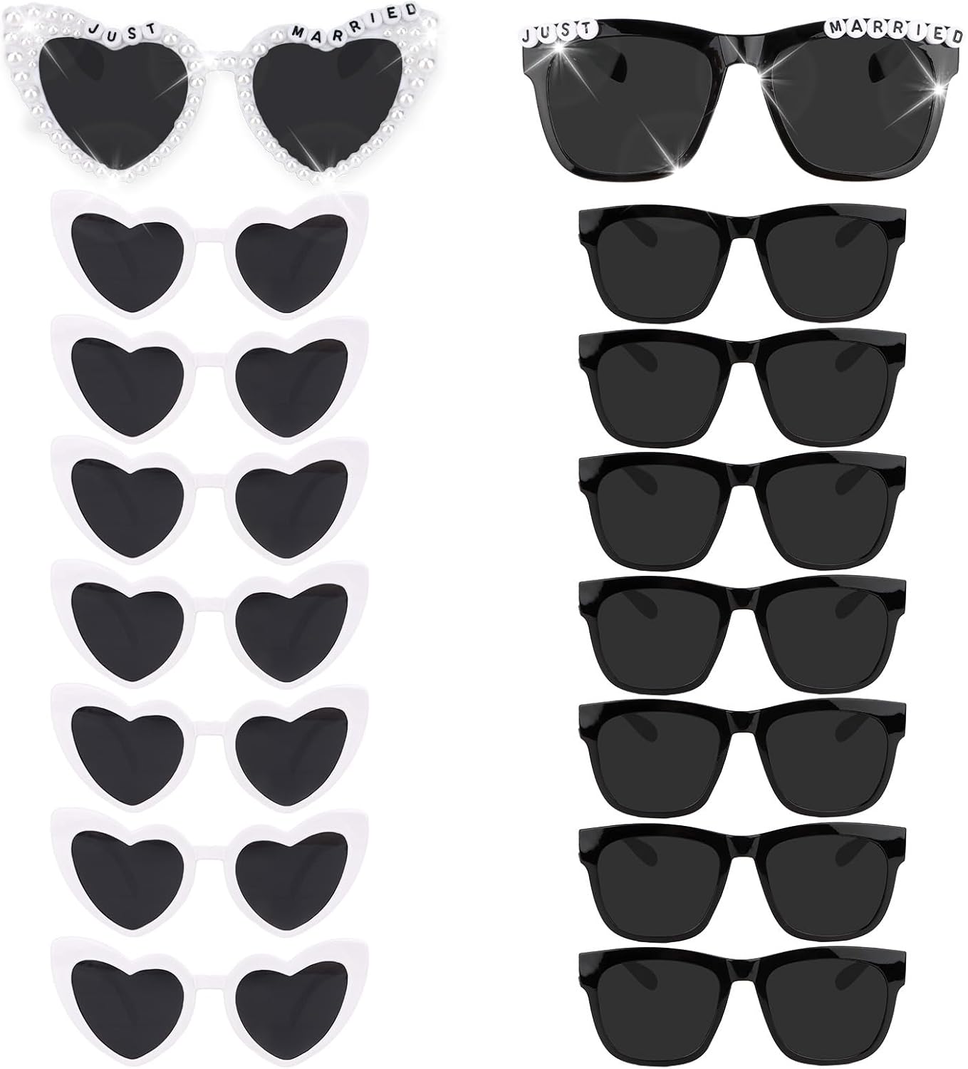 

Украшения для свадебной церемонии, 16 пар солнцезащитных очков для жениха и невесты (оптовая продажа), свадебные аксессуары и сувениры для девичника Uintoon, Just Married-1