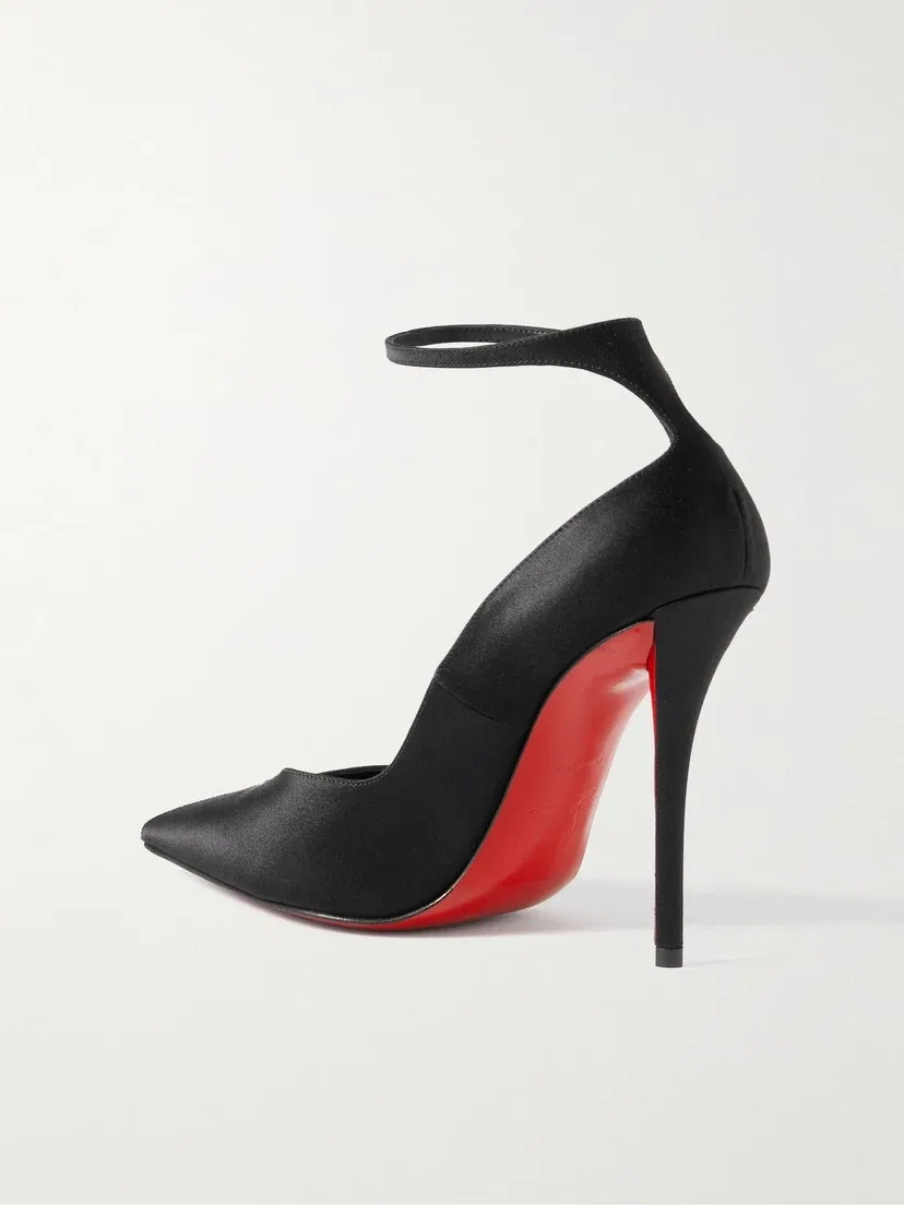 Атласные туфли Erozee 100 Christian Louboutin, черный — фото 3