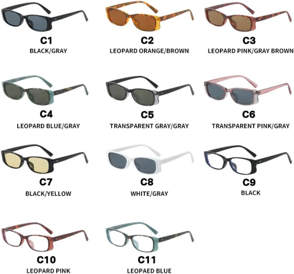 

Солнцезащитные очки с защитой UV400 | Маленькая оправа, цветные линзы | Для женщин и мужчин, для занятий спортом на открытом воздухе и вождения DSVIGF, Blue Clear