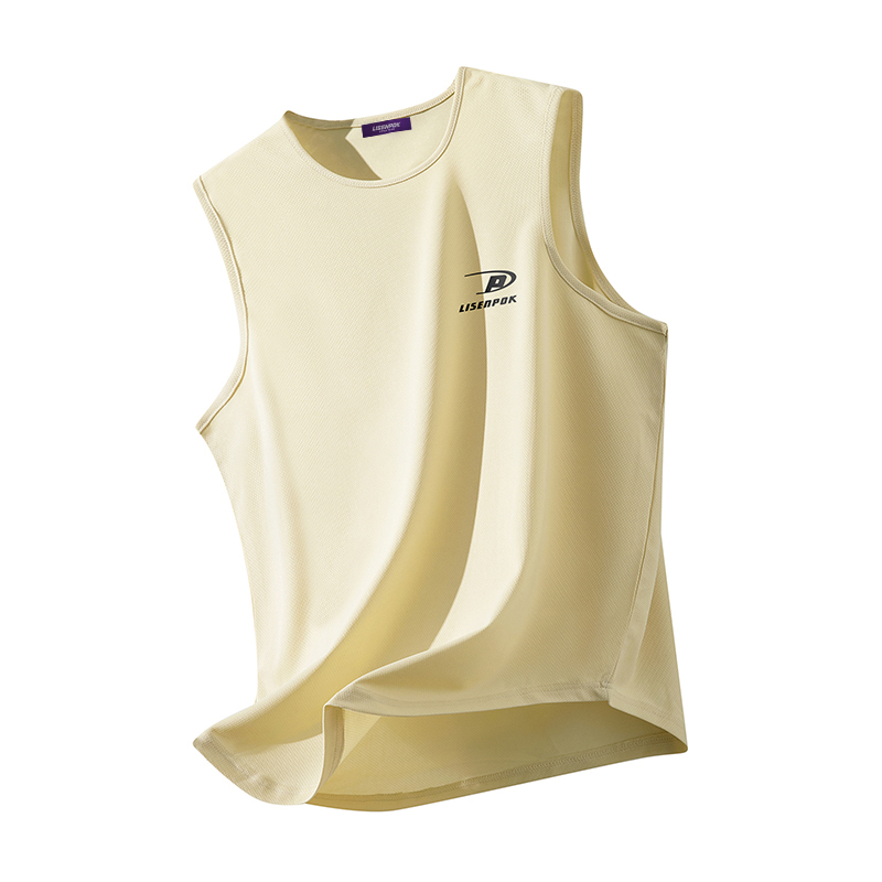 

Футболка-майка Unisex Crew Neck тонкая прямая посадка LISENPOK, светло-желтый