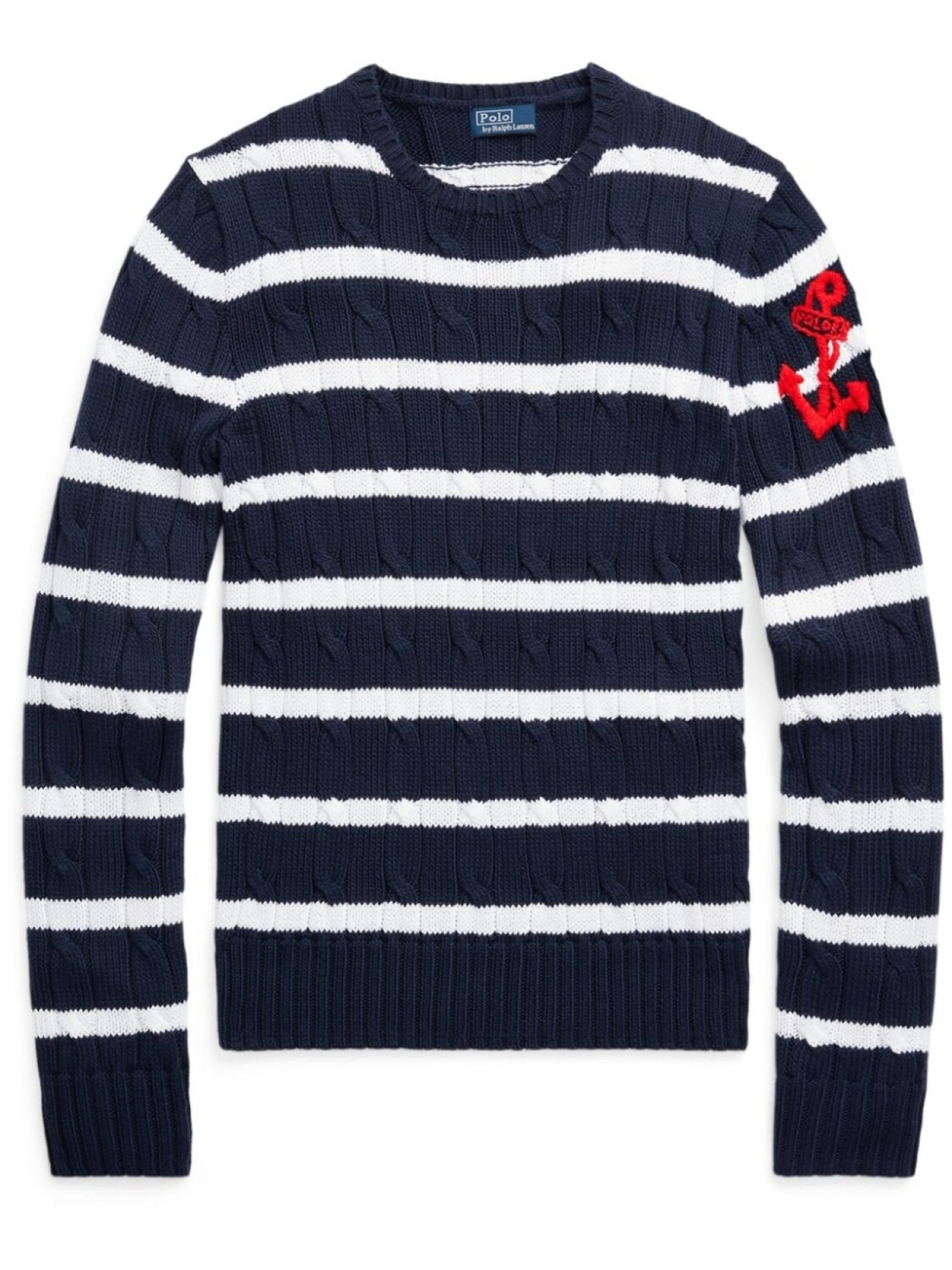 

Polo Ralph Lauren полосатый джемпер фактурной вязки, синий