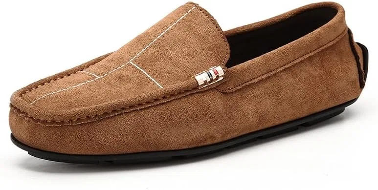 Лоферы замшевые кожаные Driving Loafers, абрикосово-желтый PUGHGAETZF