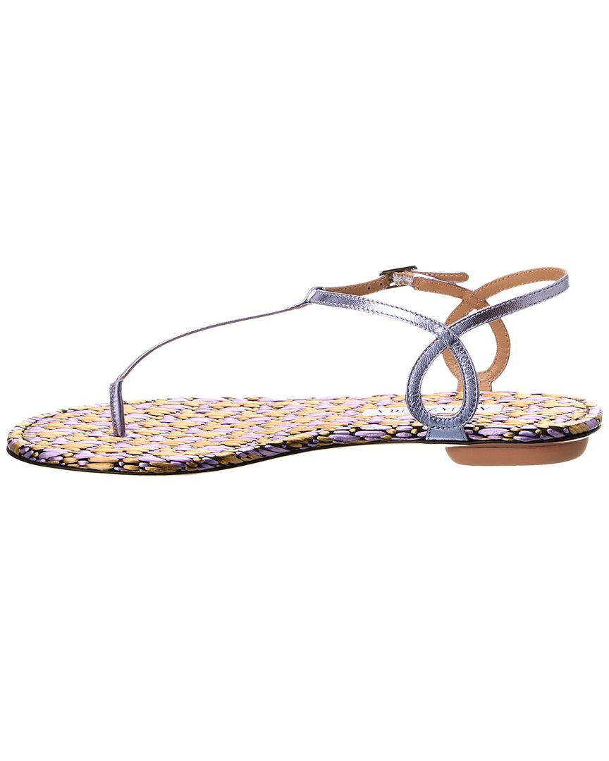 Aquazzura Almost Bare Leather Sandal, фиолетовый — фото 2