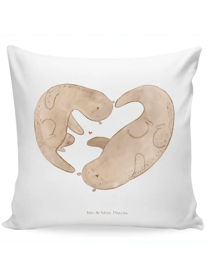 

Подушка Mr & Mrs Panda 40x40 Otter Herz, белый