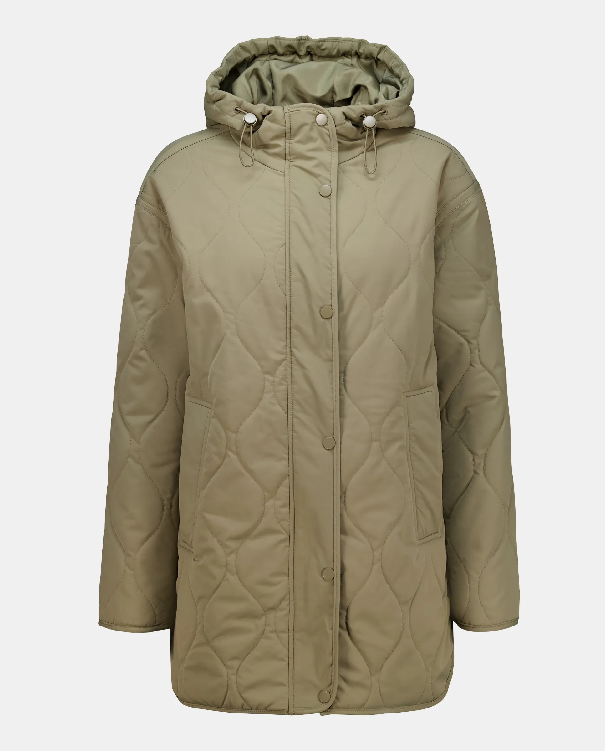 

Женский удлиненный органический жилет на бедра Easy Wear, хаки