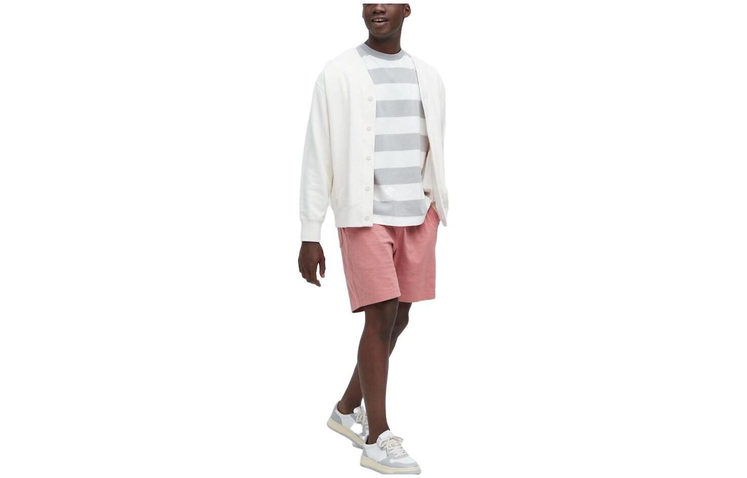 

Повседневные шорты мужские персиково-розовые Uniqlo, розовый