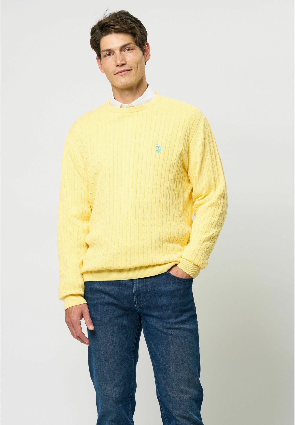 

Джемпер U.S. Polo Assn., светло-желтый