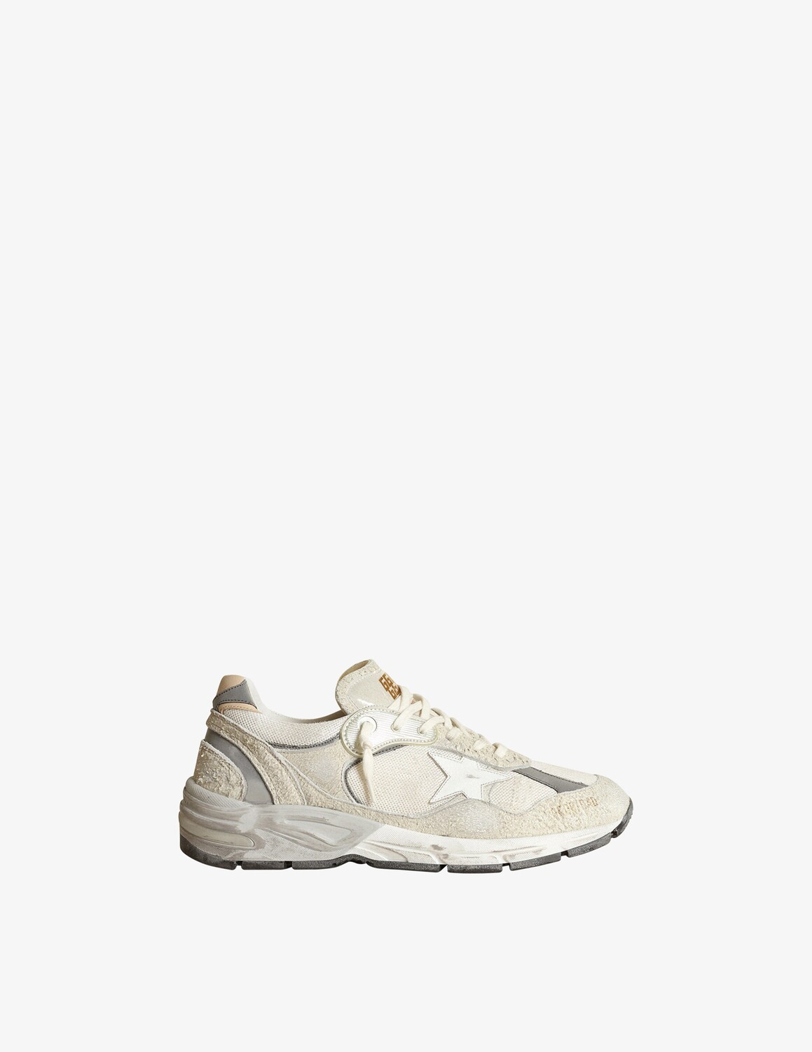 

Кроссовки Running Dad из сетчатой замши и шпоры Golden Goose, цвет White/Silver