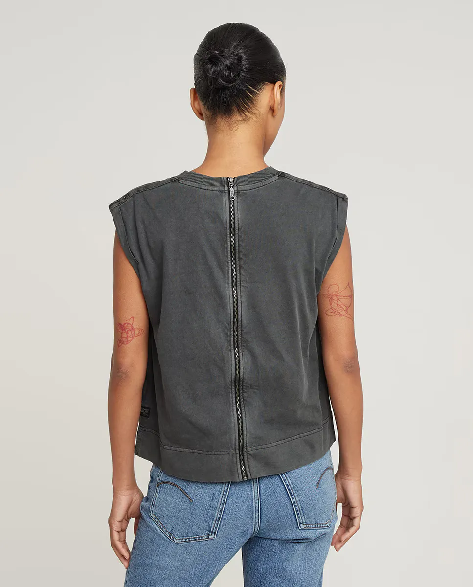 

Женский топ на молнии сзади Overdyed Top G-Star Raw, чёрный