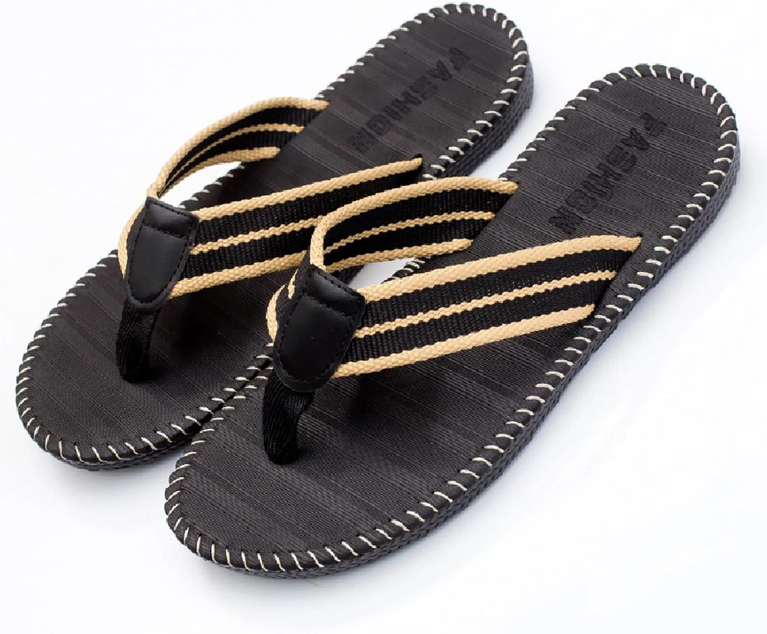 Generisch Вьетнамки Herren Zehentrenner Sommerschuhe Sandalen Breite Füße Zehensandalen Badelatschen Badeschlappen Sommer Hausschuhe Badesandalen Вьетнамки, 011 Dark Gray — фото 2