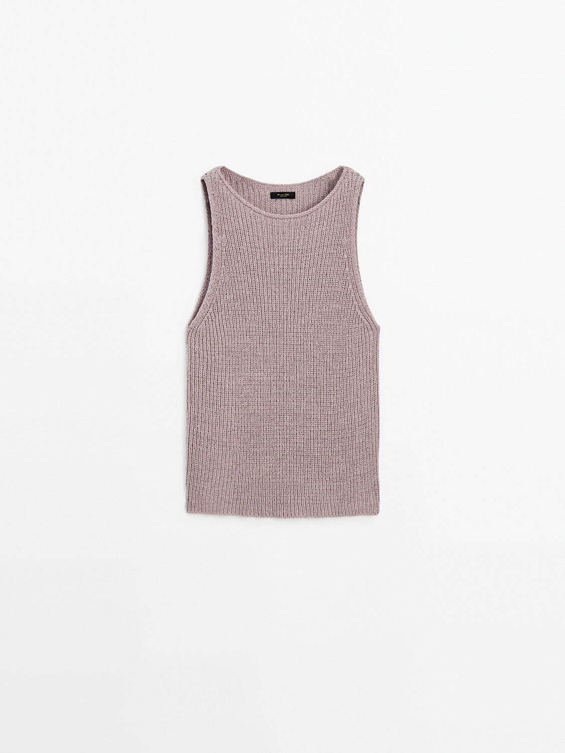 

Топ изнаночной вязки из смесового хлопка Massimo Dutti, лиловый, Фиолетовый, Топ изнаночной вязки из смесового хлопка Massimo Dutti, лиловый