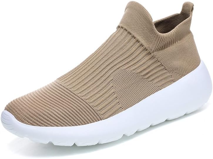 

Мужские слипоны кроссовки-носки, удобные легкие дышащие прогулочные кроссовки, сетчатая обувь для тренировок и повседневного спорта Generic, хаки