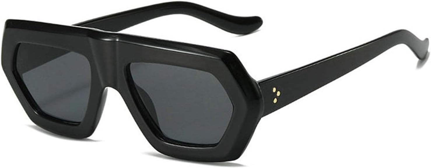 

Женские солнцезащитные очки неправильной квадратной формы с градиентным переходом цвета, защита от УФ-излучения UV400, ретро-очки для мужчин с прозрачными линзами, оправа S65 helena, Black