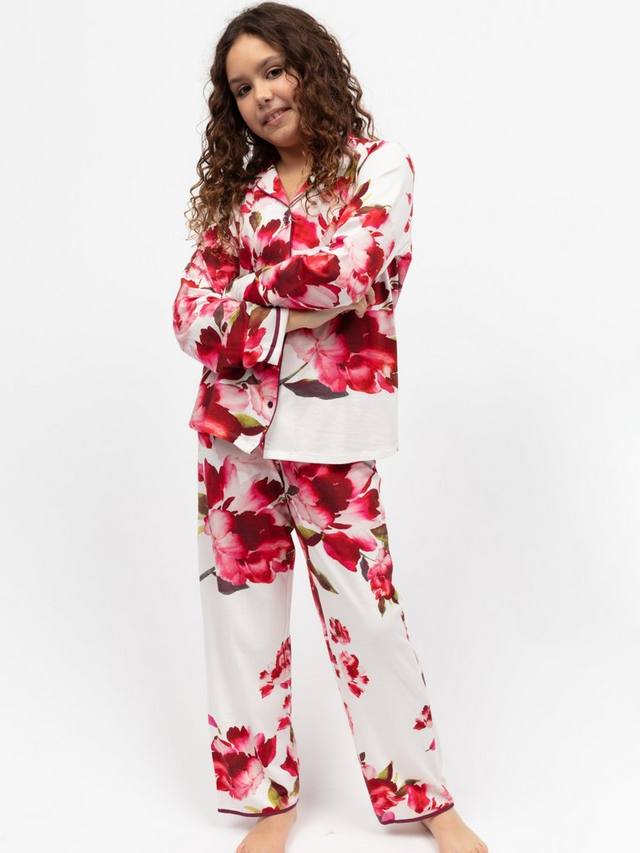 

Детский пижамный комплект Isabella с цветочным принтом Minijammies, White