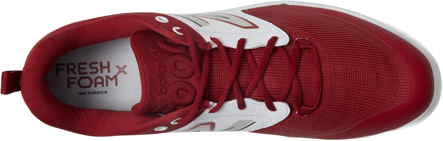 Мужские бейсбольные кроссовки New Balance Fresh Foam X 3000 V6 Metal, Cardinal/White — фото 2