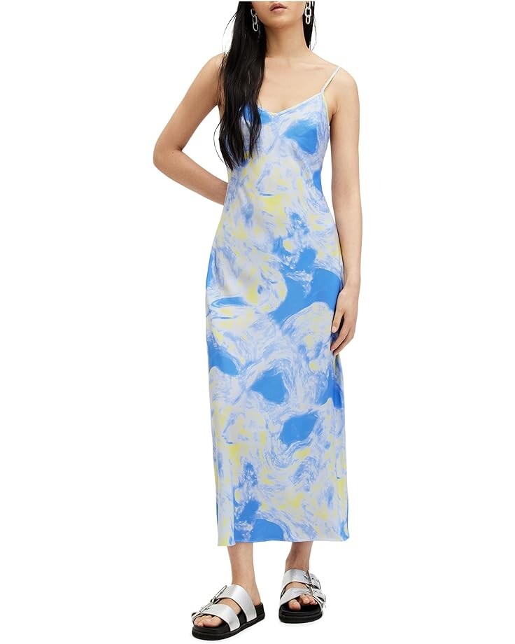 

Платье AllSaints Bryony Spiral, цвет Violet Blue