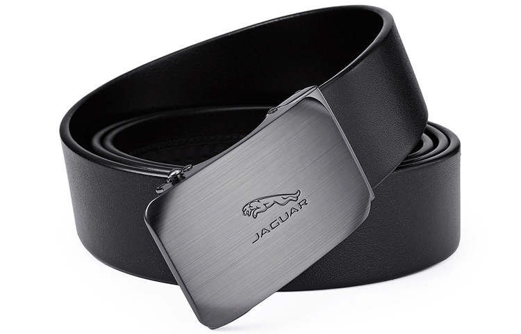

JAGUAR Кожаный мужской ремень черный, Black
