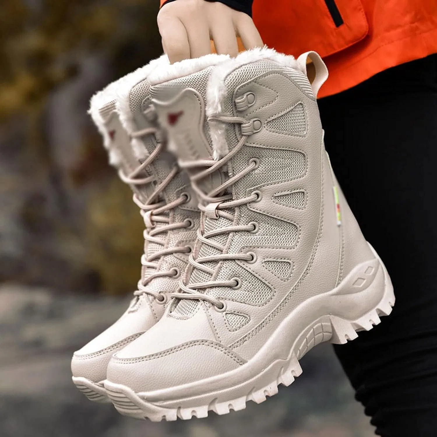 Зимние теплые и практичные кроссовки, Motorradstiefel, Winter-Damenstiefel, теплые Paar-Schneestiefel, Bequeme Damen-Stiefeletten, Wasserdichte Outdoor-Sneaker Generic, Schwarz — фото 2