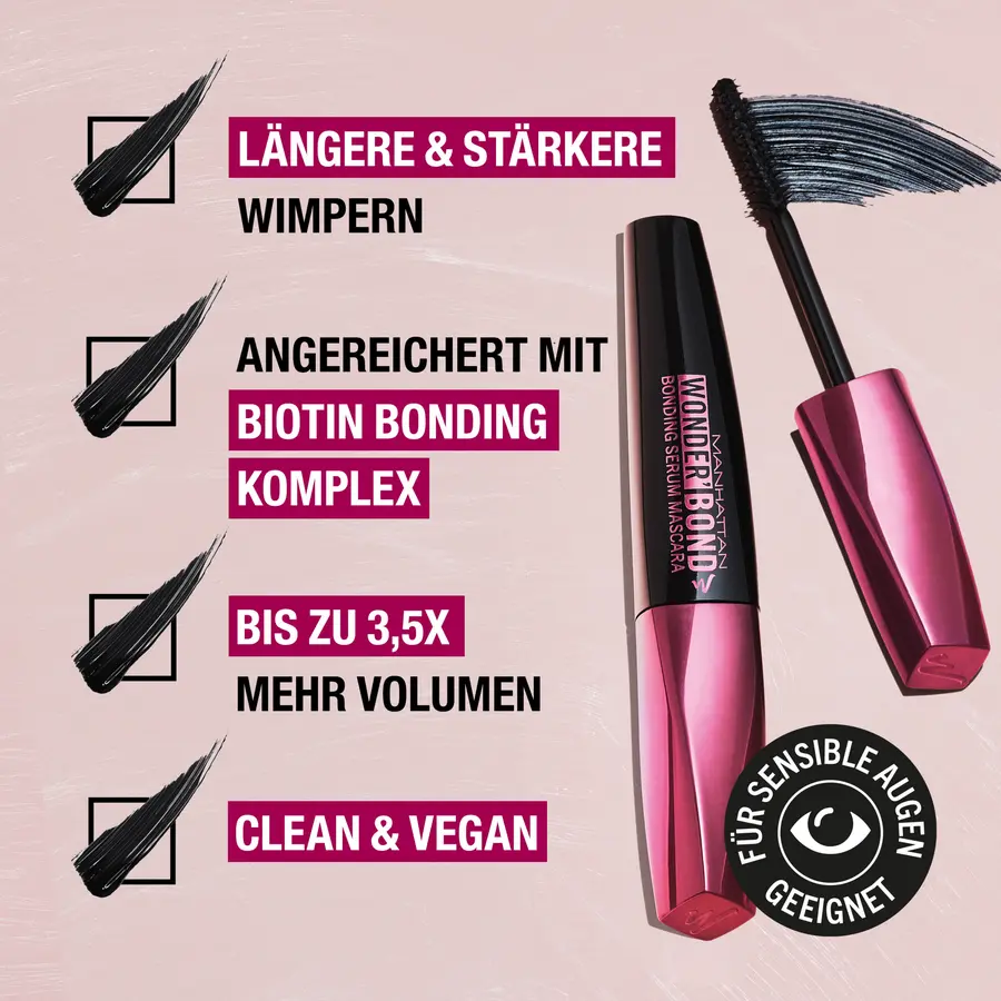 Тушь для ресниц Manhattan Wonder'Bond Bonding Serum Mascara 002 Black Brown — фото 2