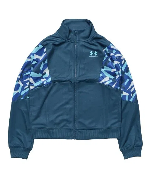 Толстовка трек UA принт блок Under Armour полиэстер тёмно-синий