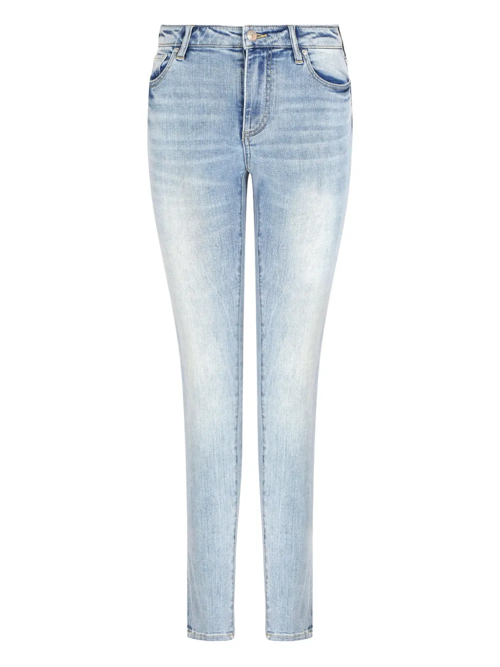 

Джинсы скинни с эффектом потертости Armani Exchange, синий