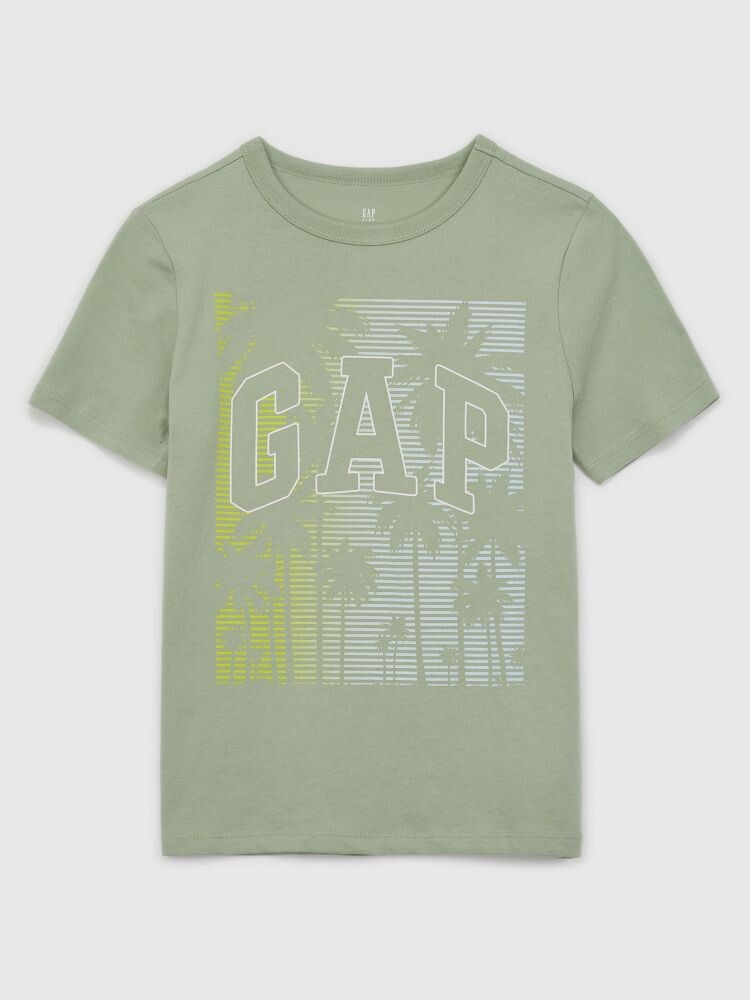

Детская футболка с принтом Gap, зеленый