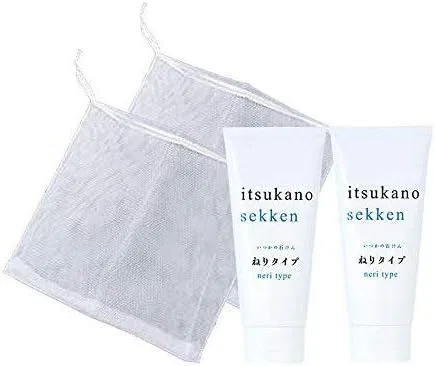 Набор для умывания ферментное мыло Mizuhashi Hojudo Pharmaceutical Somatsuka Soap 2 шт. + сетка для пены 100 г