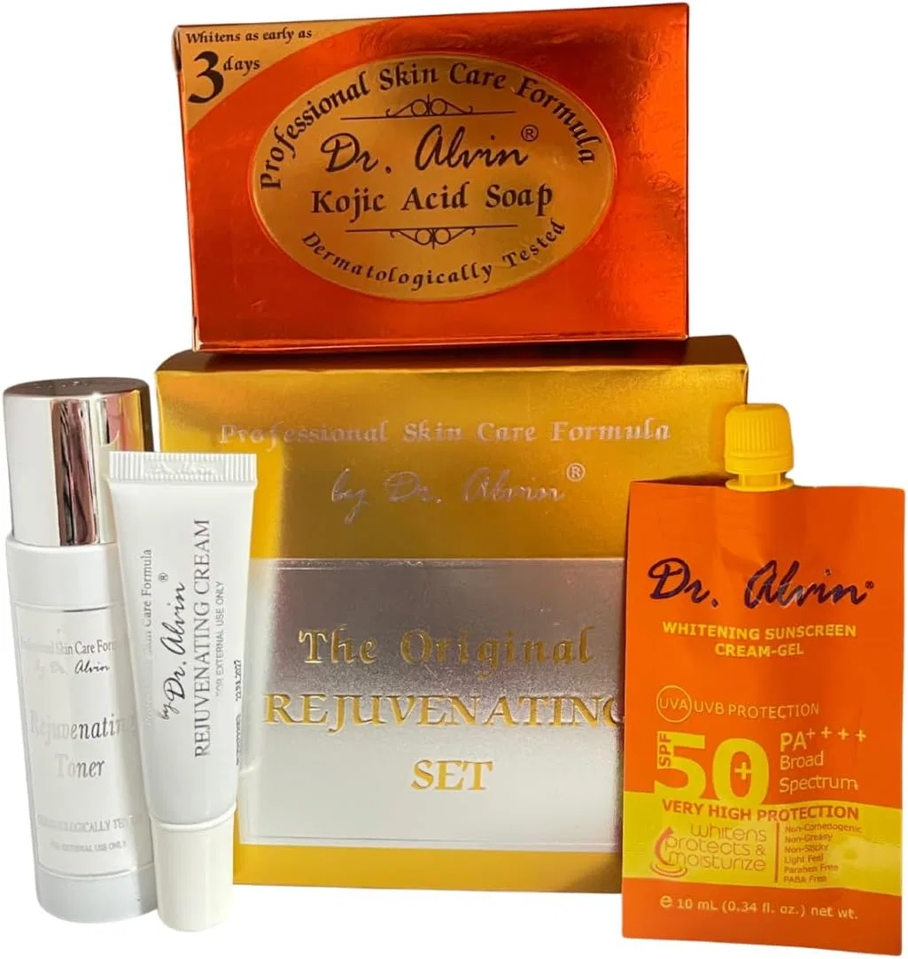 Набор для омоложения Dr. Alvin Rejuvenating Set с мылом, тоником, кремом и солнцезащитным кремом Generic — фото 2
