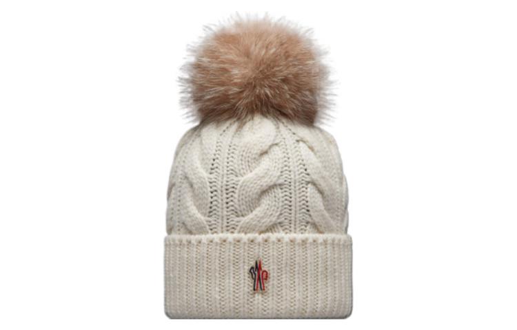 

Шерстяная кашемировая шапка Moncler женская белая