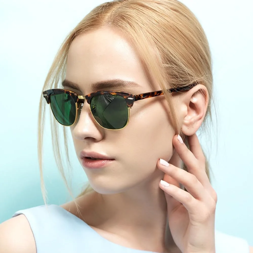 

MUTYNE Модные солнцезащитные очки с линзами, женские, квадратная оправа, мужские солнцезащитные очки с заклепками, защита от УФ-излучения UV400, C6 Black Blue