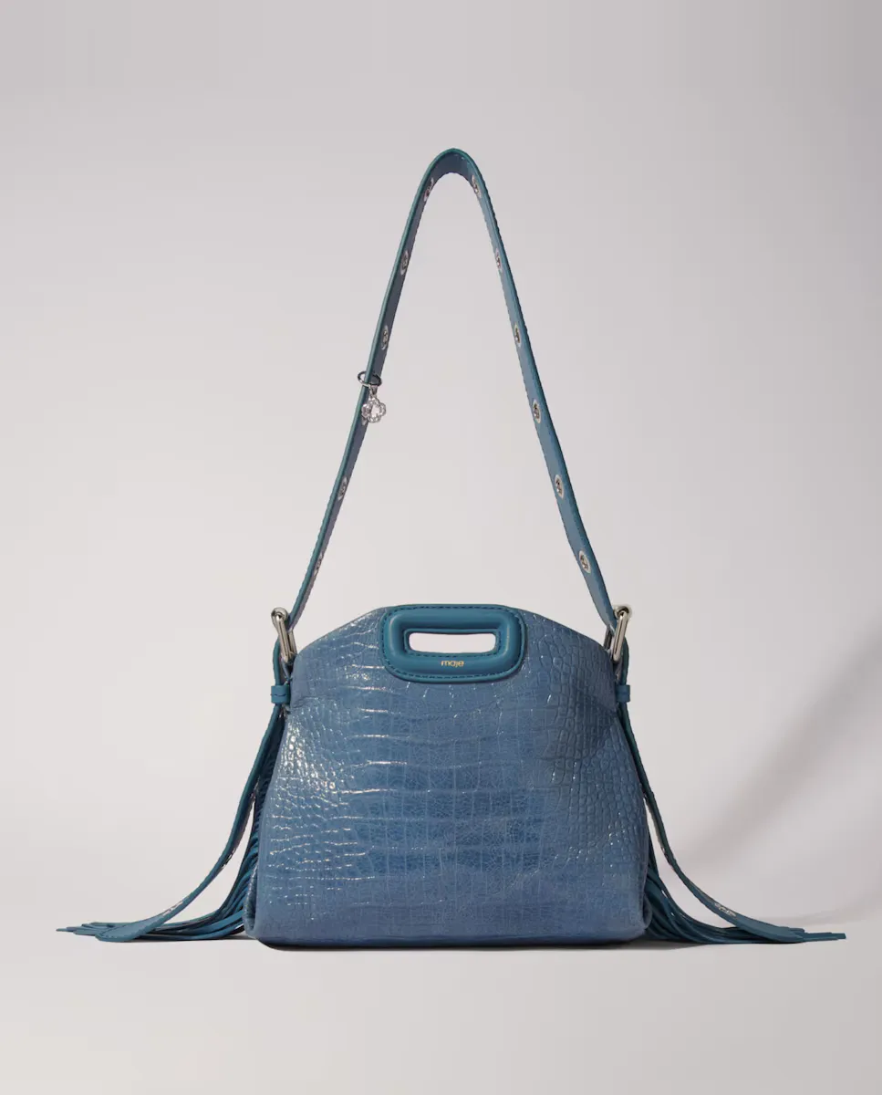 

Женская сумка Miss M Mini из кожи крокодила Maje, синий