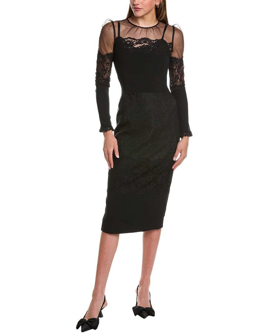 

Платье миди Dolce & Gabbana из смесового шелка, черный