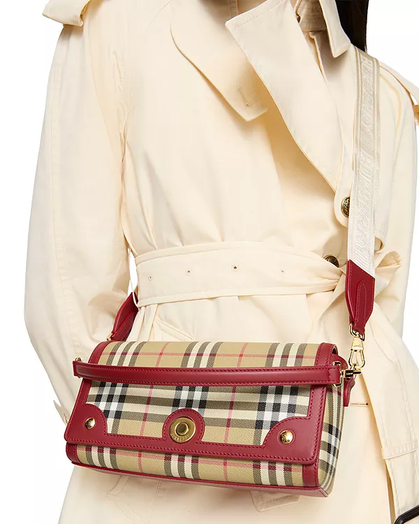 Сумка Burberry Note с клетчатым принтом — фото 2