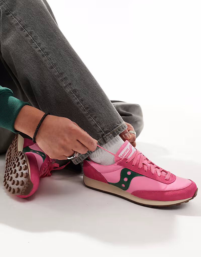 

Кроссовки Saucony Trainer 80 розового цвета