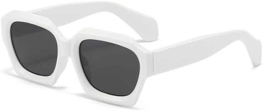 

Солнцезащитные очки с квадратной оправой и вогнутой формой, мужские и женские, с защитой от УФ-излучения. Солнцезащитные очки с солнцезащитным козырьком star shop, White Frame Black Grey Slice