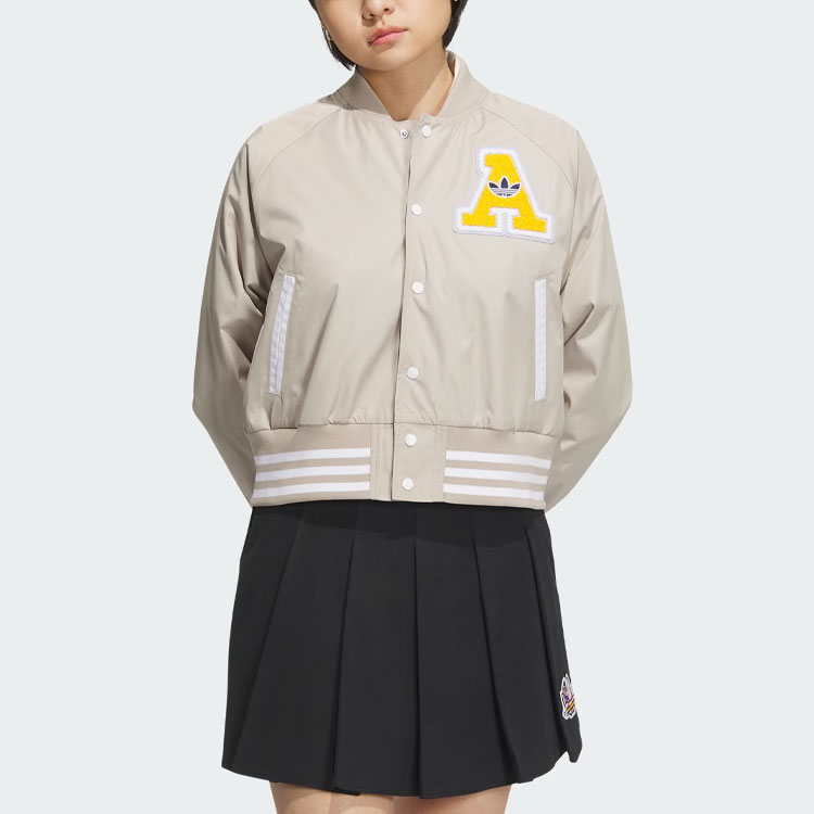 Adidas Originals Женская куртка бежево-коричневая, Beige Umber — фото 4