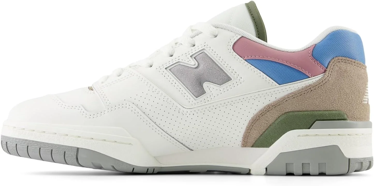 Кроссовки New Balance Scarpa Lifestyle - кожа, текстиль, белый/синий/бежевый — фото 4