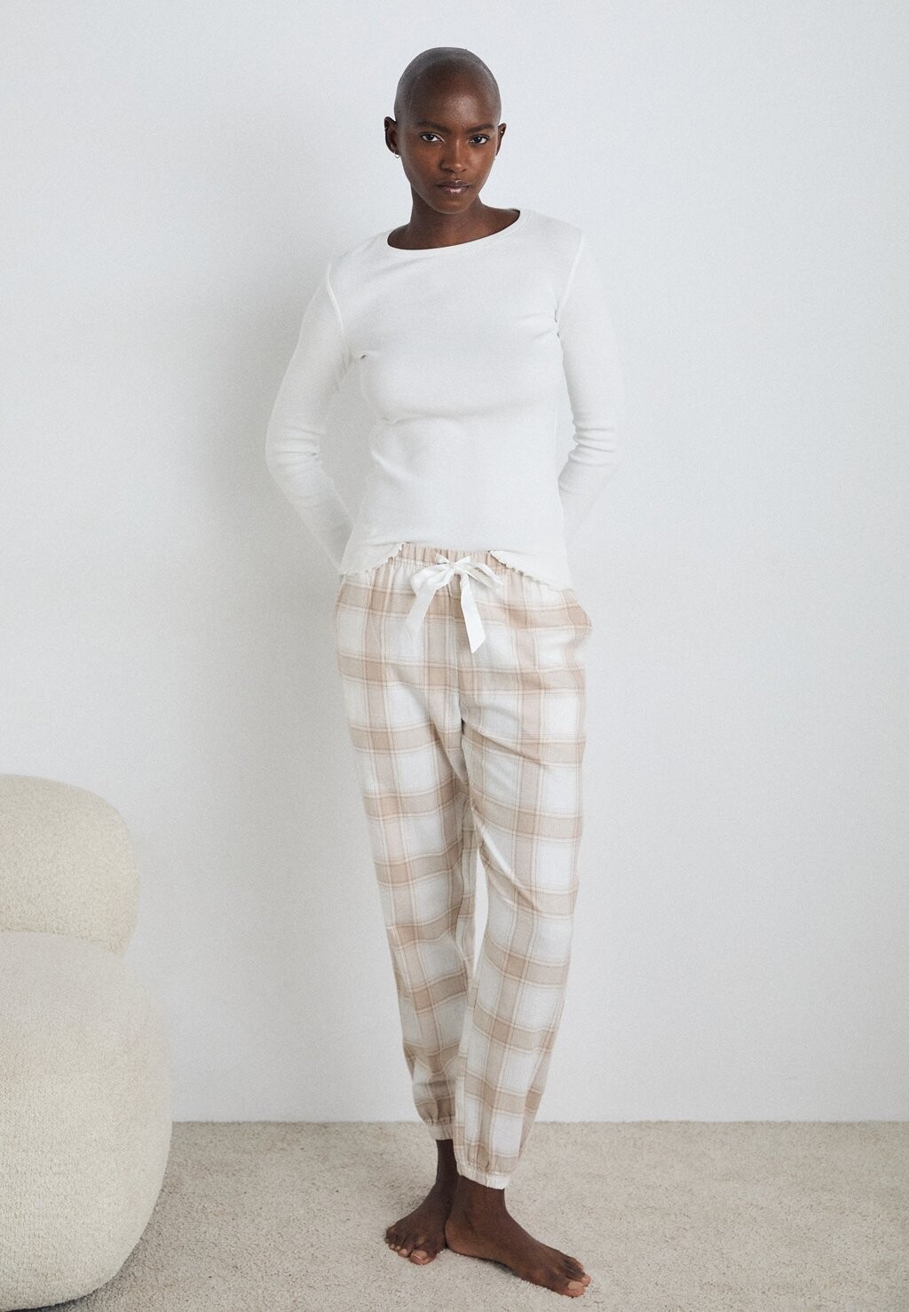 

Пижамные штаны PANT CHECK CUFF Hunkemöller, бежевый