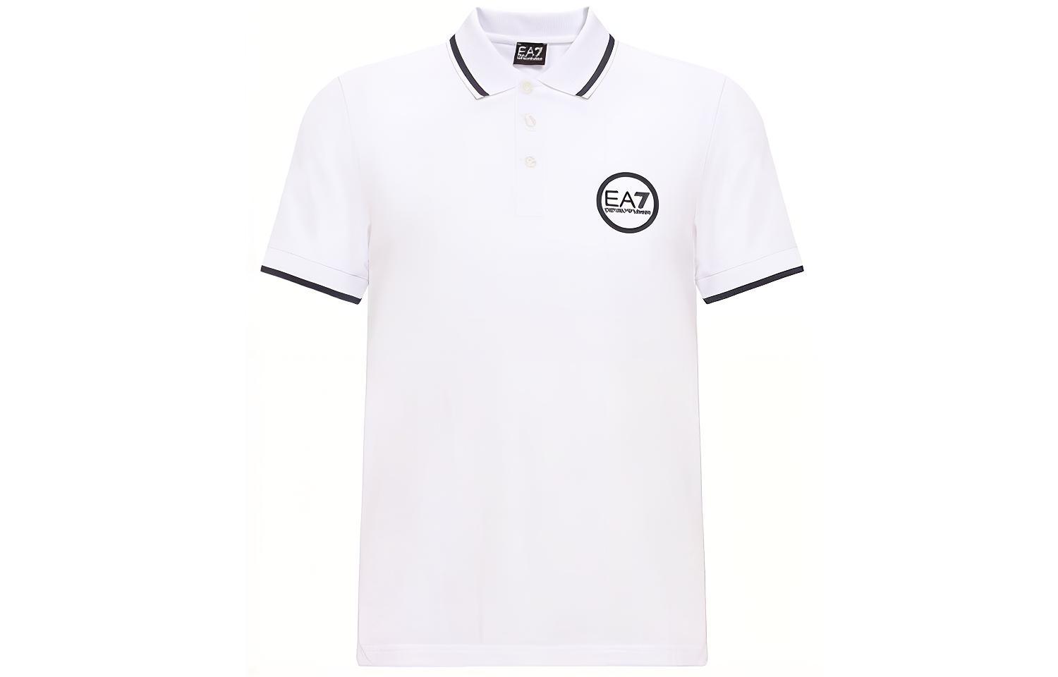 

Футболка поло мужская белая EA7 EMPORIO ARMANI